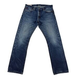 Polo Ralph Lauren Medium Wash Denim Jeans Straight Fit Mens Size 36 x 32